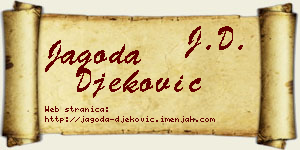 Jagoda Đeković vizit kartica